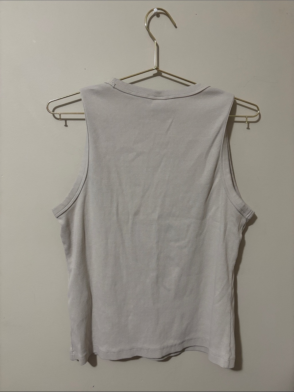 H&M Ribbed Crewneck Tank - Beige - Picture 2 of 3